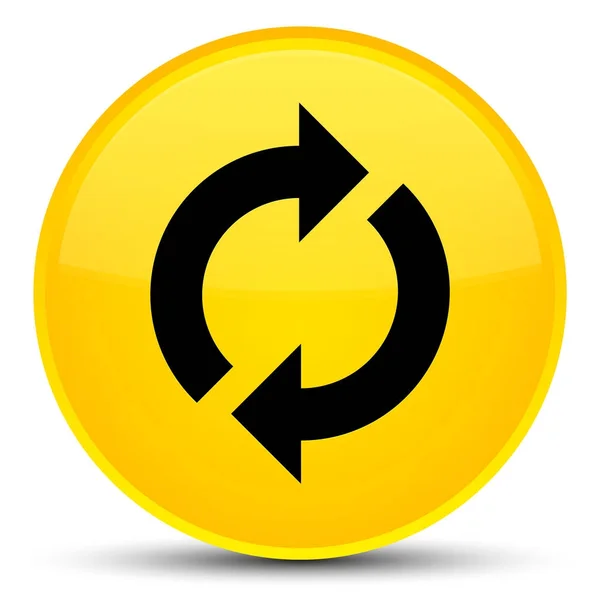 Иконка обновления специальной желтой кнопки — стоковое фото