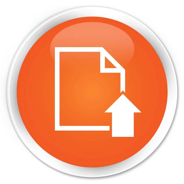 Upload document icon premium orange round button — Stock Photo, Image