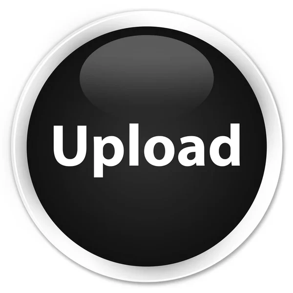 Premium zwart ronde knop uploaden — Stockfoto