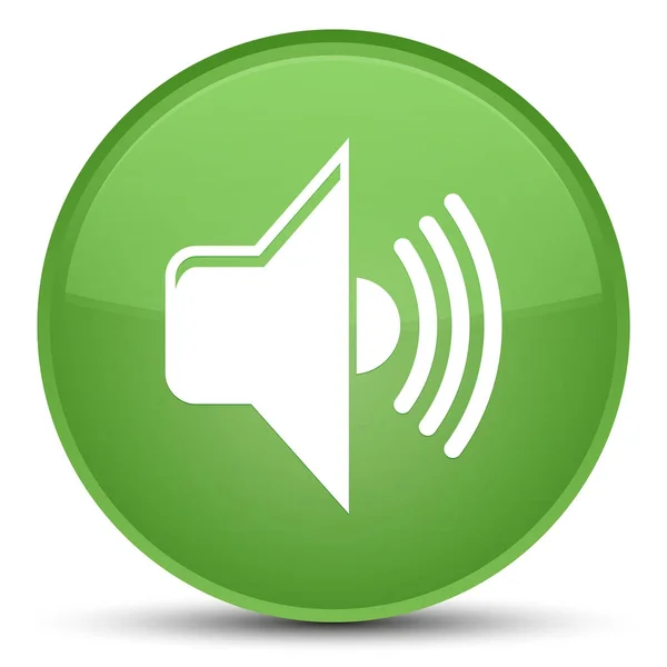 音量图标特殊软绿色圆形按钮 — 图库照片