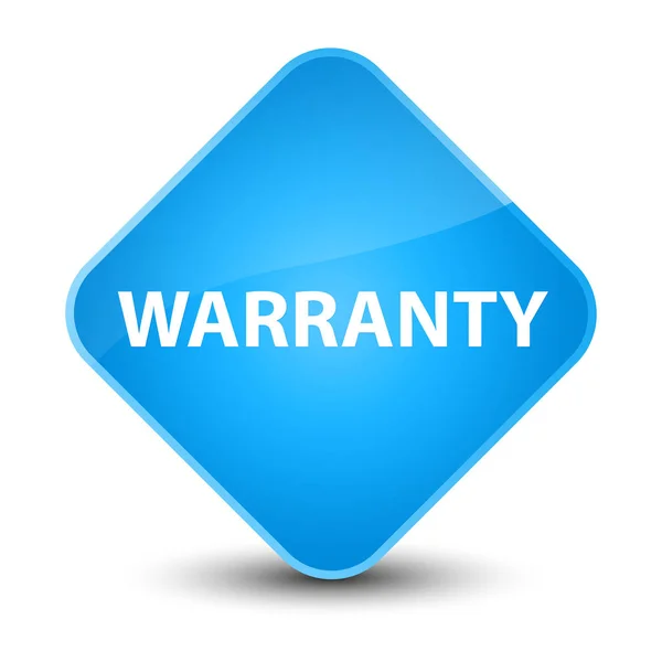 Warranty elegant cyan blue diamond button — Stock Photo, Image