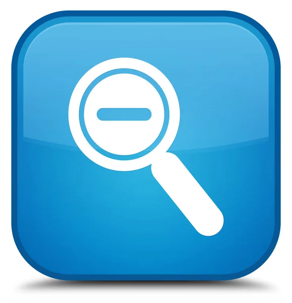 Zoom out icon special cyan blue square button — Stock Photo, Image