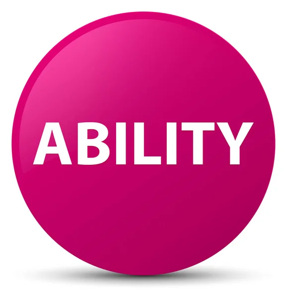 Ability pink round button — Stock Photo, Image