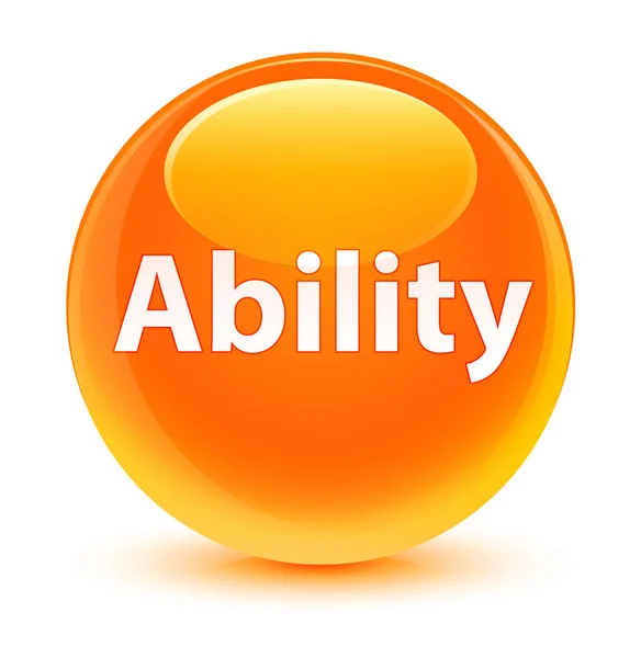 Ability glassy orange round button — Stock Photo, Image