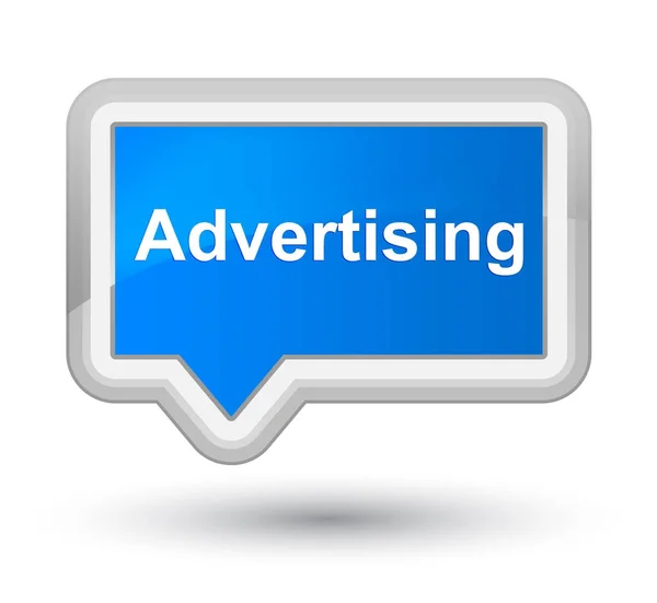 Προνομιακή κυανό μπλε banner κουμπί διαφήμιση — Φωτογραφία Αρχείου