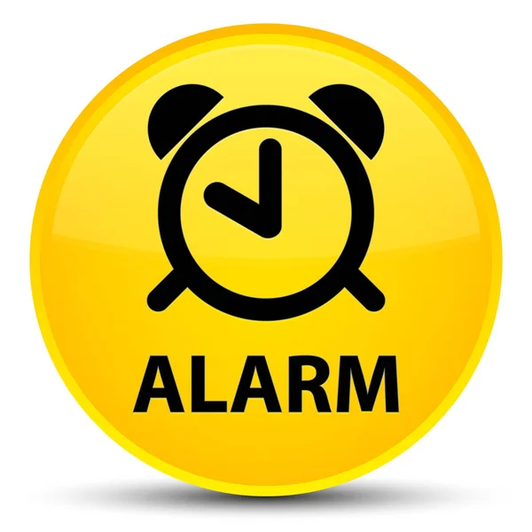 Alarm özel sarı yuvarlak düğmesi — Stok fotoğraf