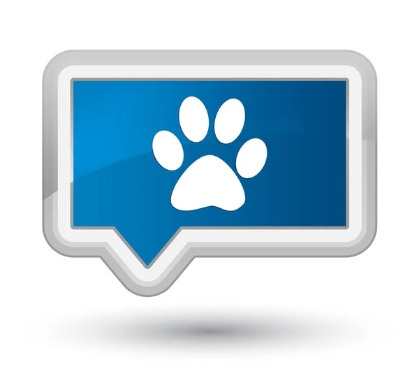 Zwierzę ślad ikona prime transparent niebieski przycisk — Zdjęcie stockowe