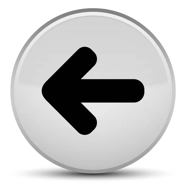 Bakåt-pilen ikonen speciella vita runda knappen — Stockfoto