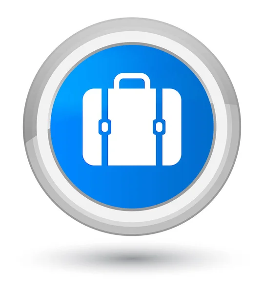 가방 아이콘 주요 시안색 블루 라운드 버튼 — 스톡 사진
