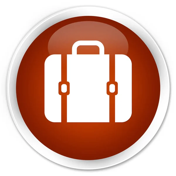 Icono de bolsa premium marrón botón redondo — Foto de Stock