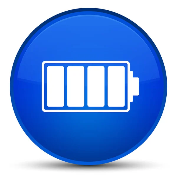 Batterij pictogram speciale blauwe ronde knop — Stockfoto