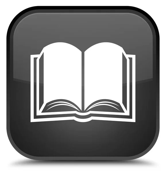 Піктограма книги спеціальна чорна квадратна кнопка — стокове фото