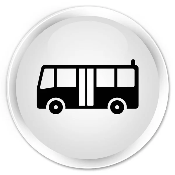 Bus icon premium white round button — Stock Photo, Image