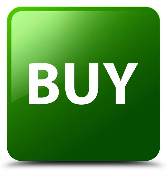 Buy green square button — Stock Photo, Image