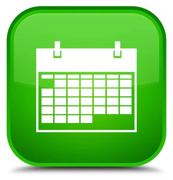 Calendar icon special green square button — Stock Photo, Image