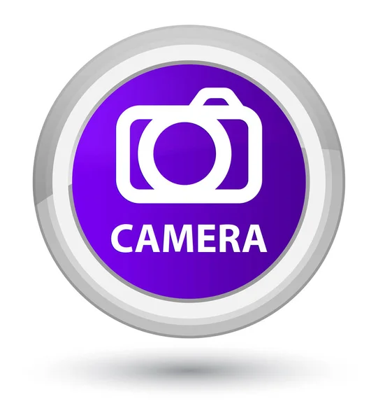 カメラ プライム紫色の丸いボタン — ストック写真