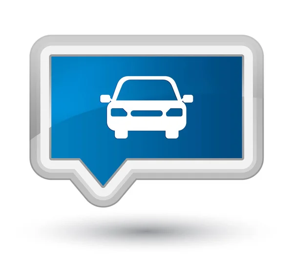 Knoop van de voornaamste blauwe banner van het pictogram van de auto — Stockfoto
