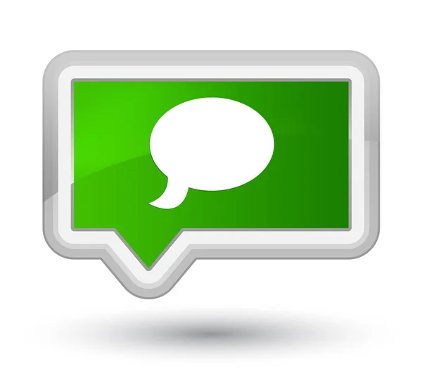 Chat icon prime green banner button — Stock Photo, Image