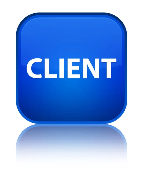 Client pulsante quadrato blu speciale — Foto Stock