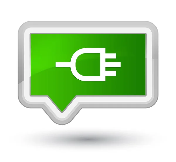 Conectar ícone de primeira linha botão banner verde — Fotografia de Stock