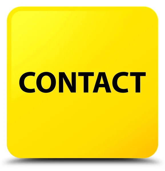 Kontakt gelber quadratischer Knopf — Stockfoto