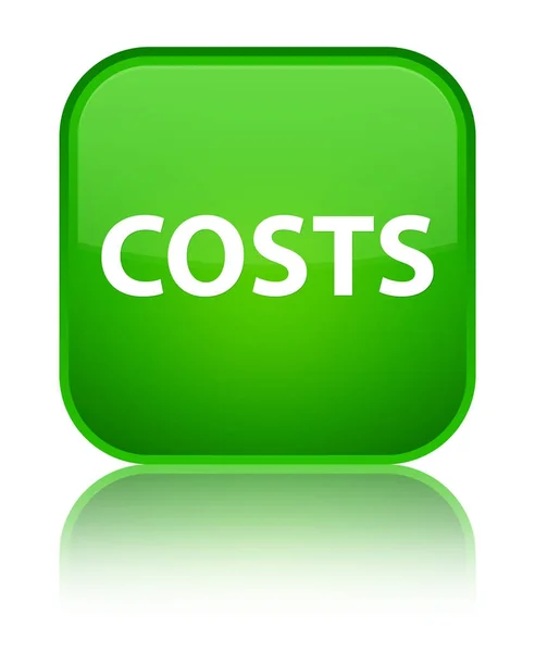 Koszty specjalne zielony przycisk kwadratowy — Zdjęcie stockowe