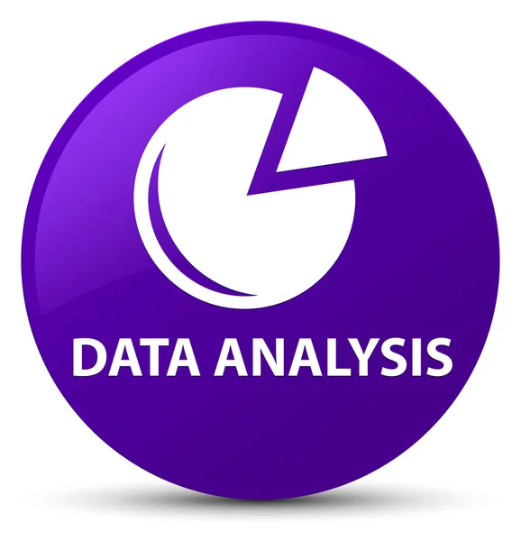 データ分析 (グラフ アイコン) 紫ラウンド ボタン — ストック写真