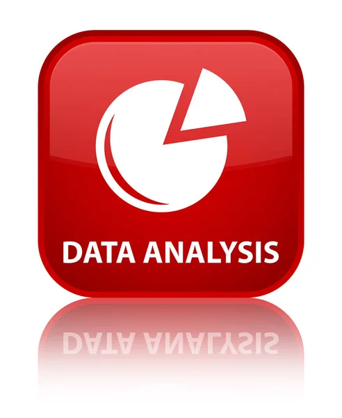 Data analys (diagram ikon) speciella Röda torget knappen — Stockfoto