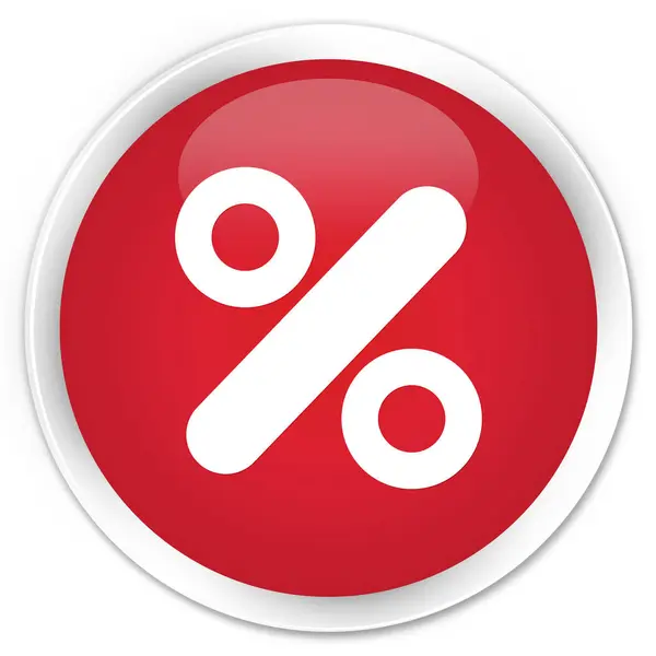 Kedvezmény ikon prémium piros kerek gomb — Stock Fotó