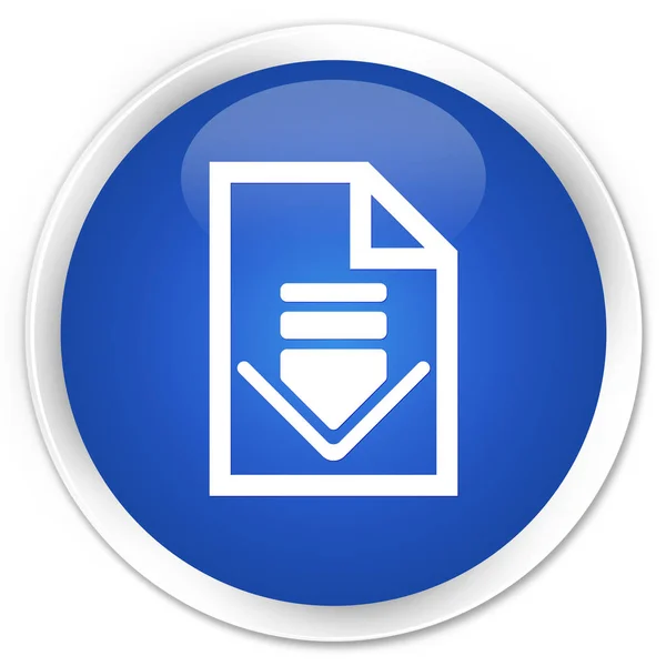 Descargar icono del documento botón redondo azul premium — Foto de Stock