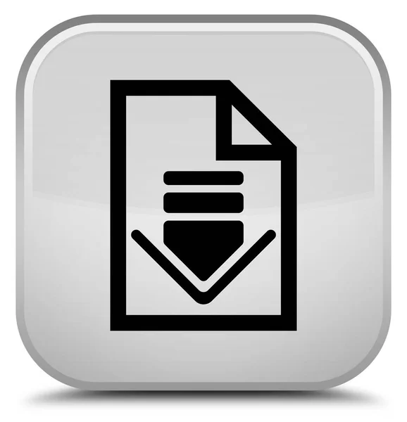 Baixar ícone do documento botão quadrado branco especial — Fotografia de Stock