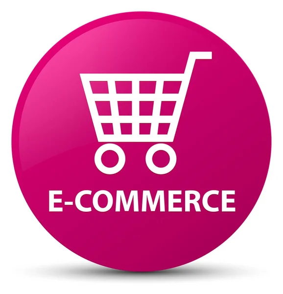 E-commerce botão redondo rosa — Fotografia de Stock