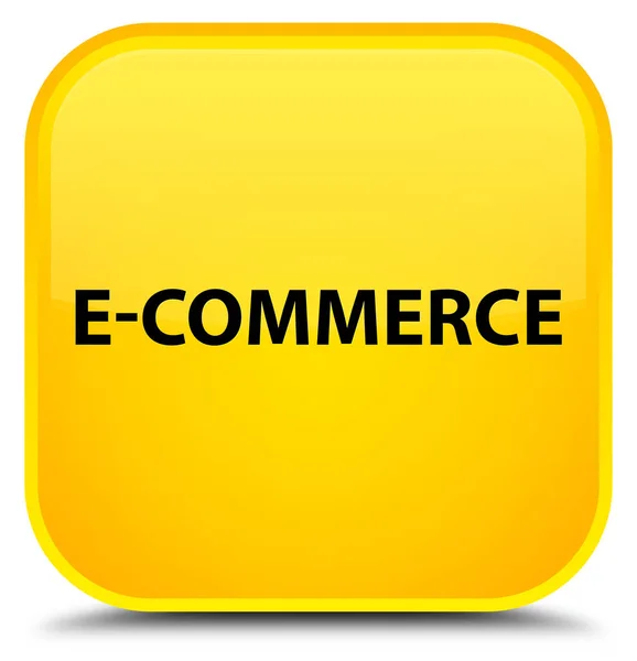 E-commerce speciale gele vierkante knop — Stockfoto