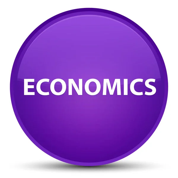 Економіка спеціальна фіолетова кругла кнопка — стокове фото