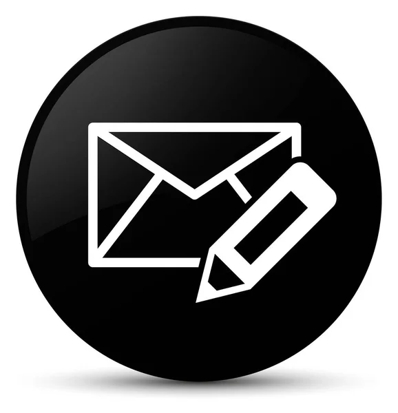 Edit email icon black round button — Stock Photo, Image