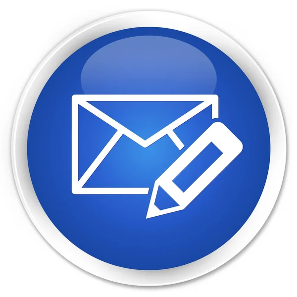 Edit email icon premium blue round button