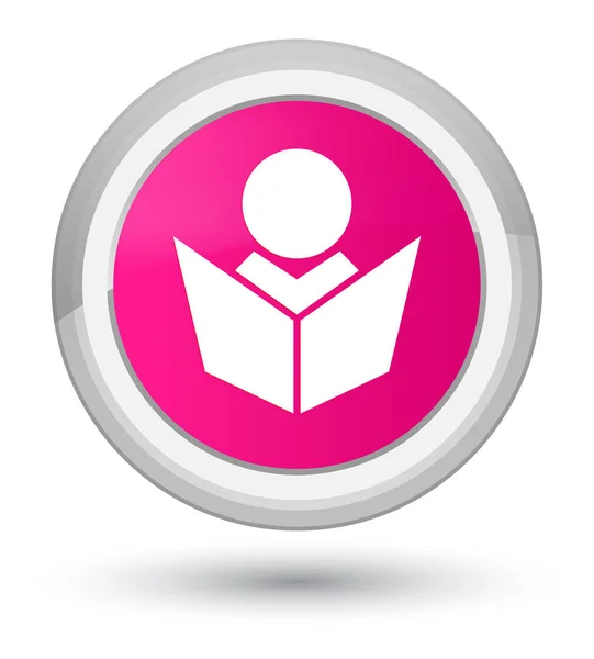 Elearning icon prime pink round button — Stock Photo, Image