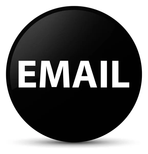 Черная круглая кнопка электронной почты — стоковое фото