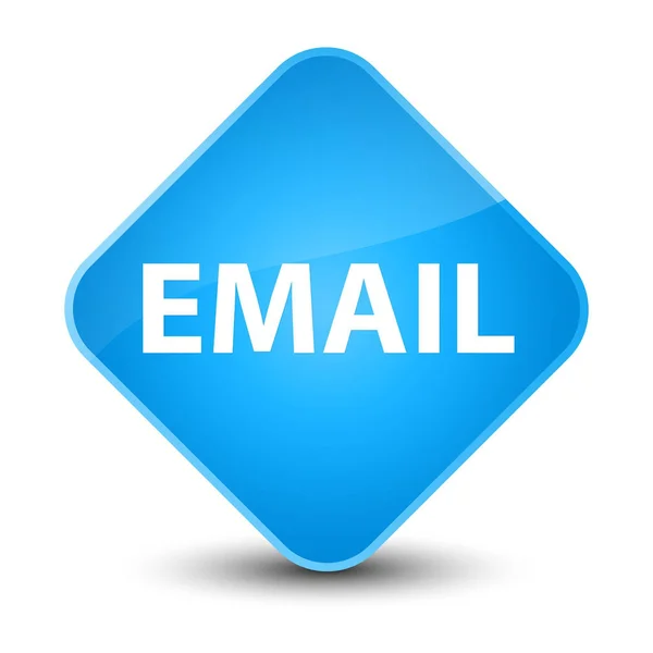 EMail eleganter cyanblauer Diamant-Knopf — Stockfoto