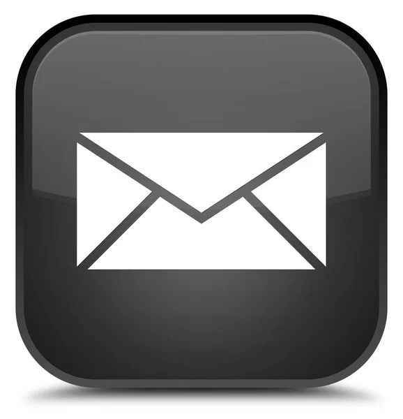 Email icon special black square button — Stock Photo, Image