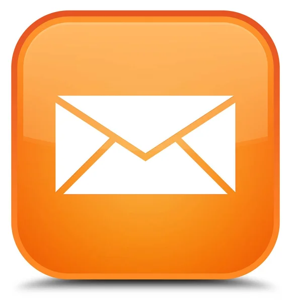 E-mailové ikony speciální oranžové čtvercové tlačítko — Stock fotografie