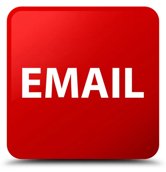 Email pulsante quadrato rosso — Foto Stock