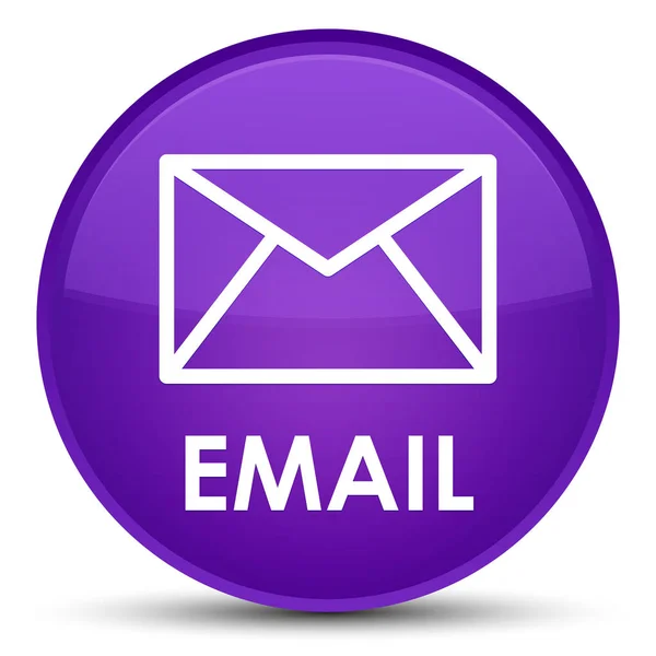 电子邮件特别紫色圆的按钮 — 图库照片