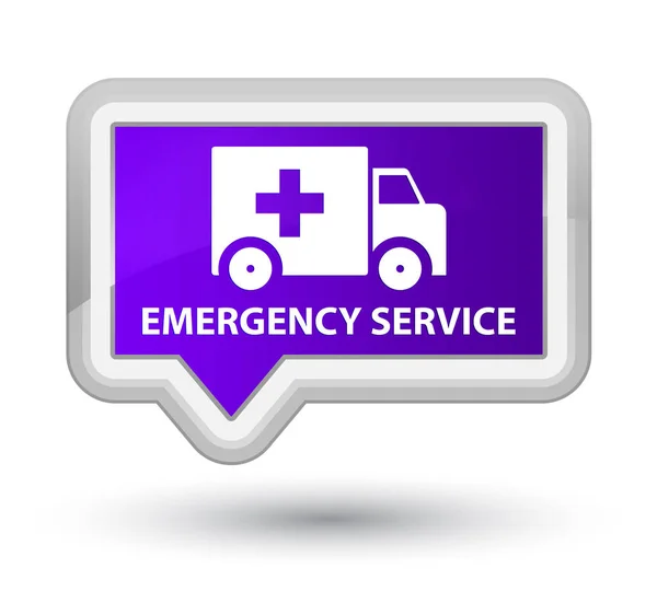 紧急服务主紫色横幅按钮 — 图库照片