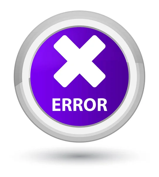 Error (cancelar icono) primer botón redondo púrpura — Foto de Stock