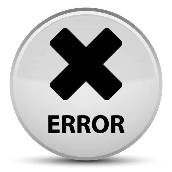 Error (cancel icon) special white round button — Stock Photo, Image