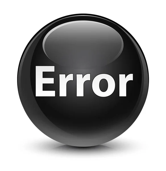 Erro vítreo botão redondo preto — Fotografia de Stock