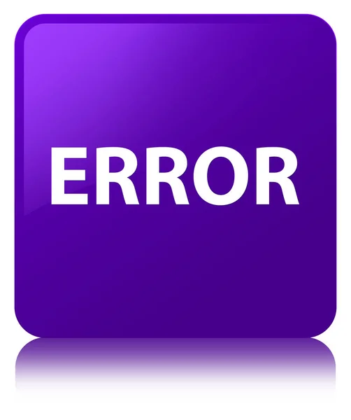Error botón cuadrado púrpura — Foto de Stock