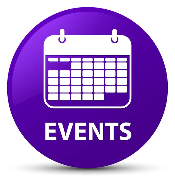 Events (calendar icon) purple round button — Stock Photo, Image