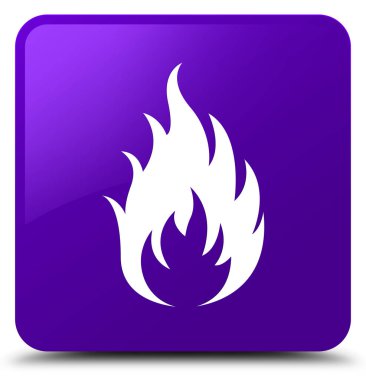 Yangın kutsal kişilerin resmi mor kare düğme